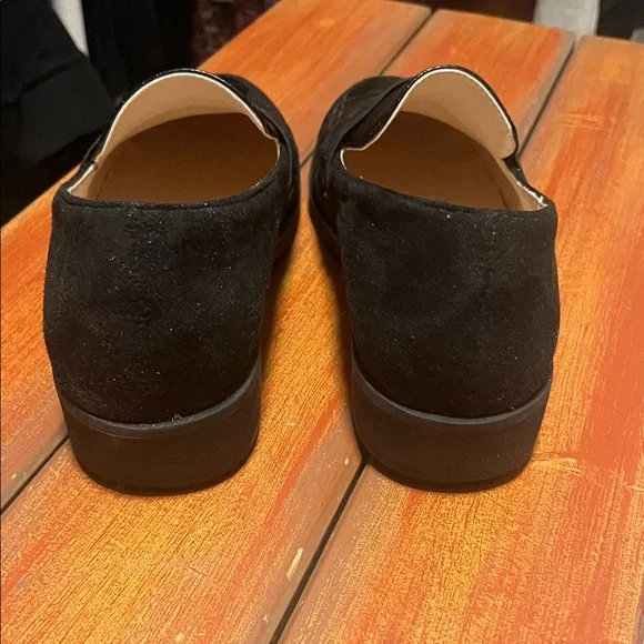 Black Croc-Embossed Penny Loafers - Picture 2 of 3